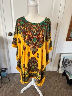 Studio EY Yellow Paisley Boho Tunic
